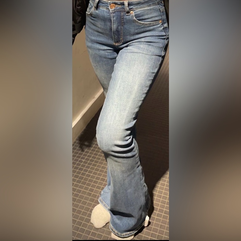 Garage Light Blue Flare Jeans